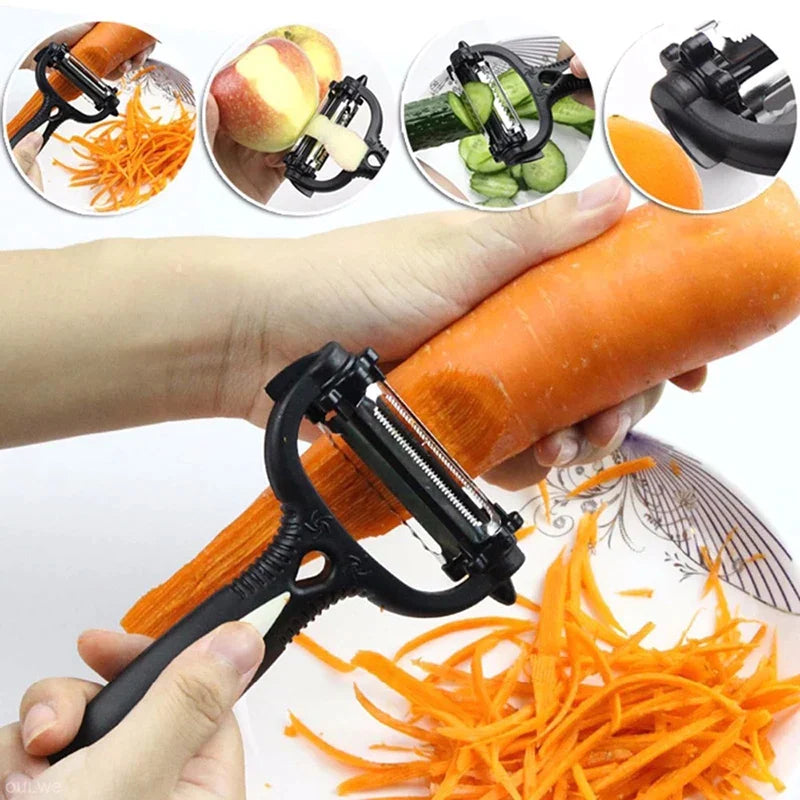 360 Degree Rotational 3 in 1 Multifunctional Peeler