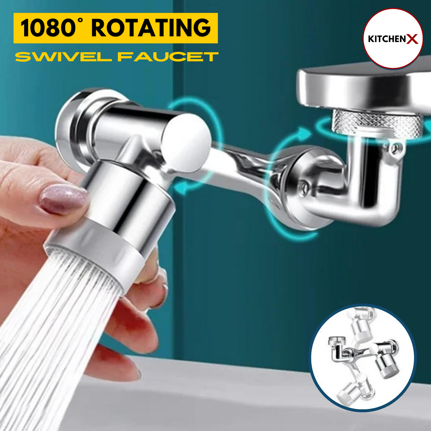 1080 Degree Rotating Swivel Faucet - (FREE Delivery)