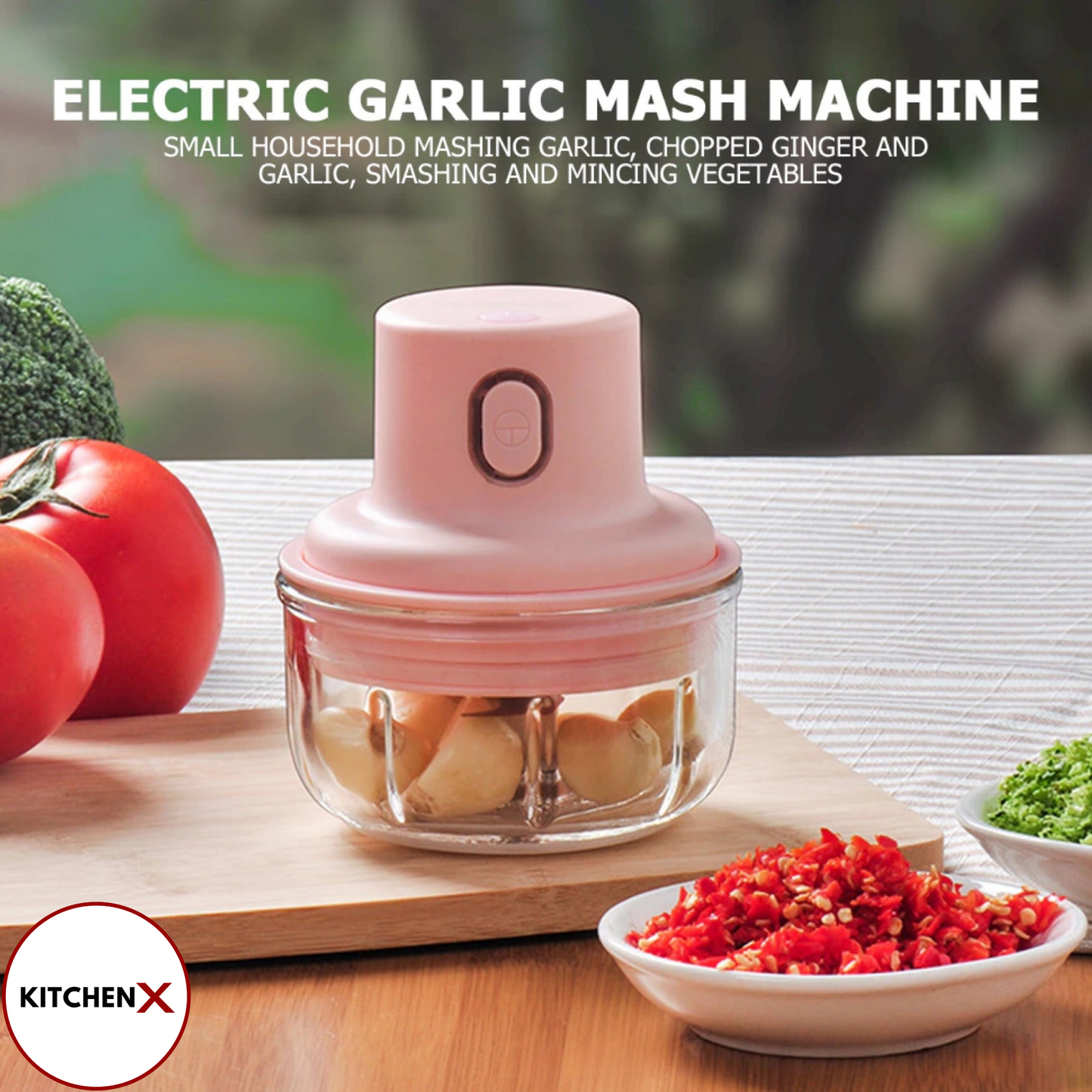 Rechargeable Electric Double Bowl Food Chopper (100 & 250ML)