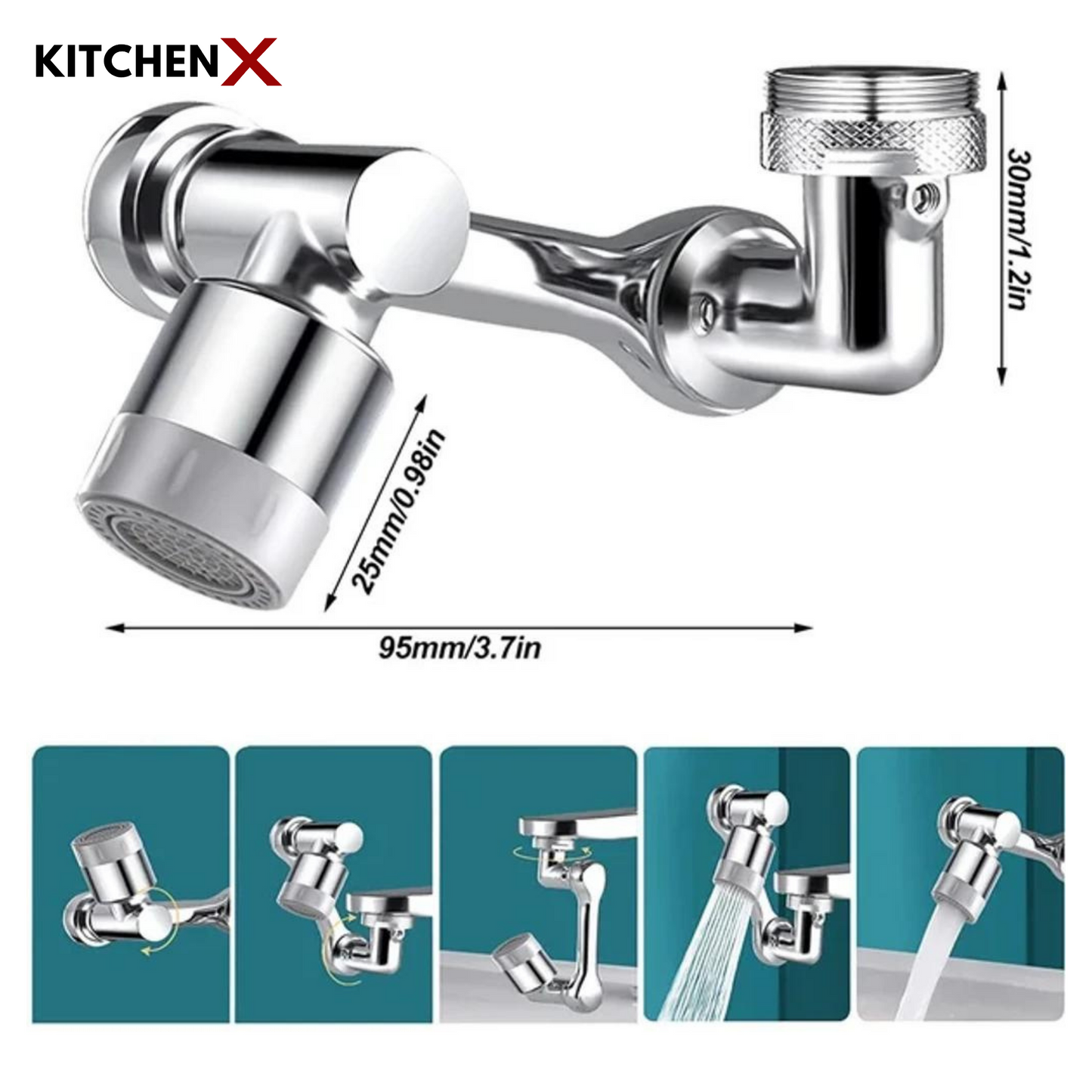 1080 Degree Rotating Swivel Faucet - (FREE Delivery)