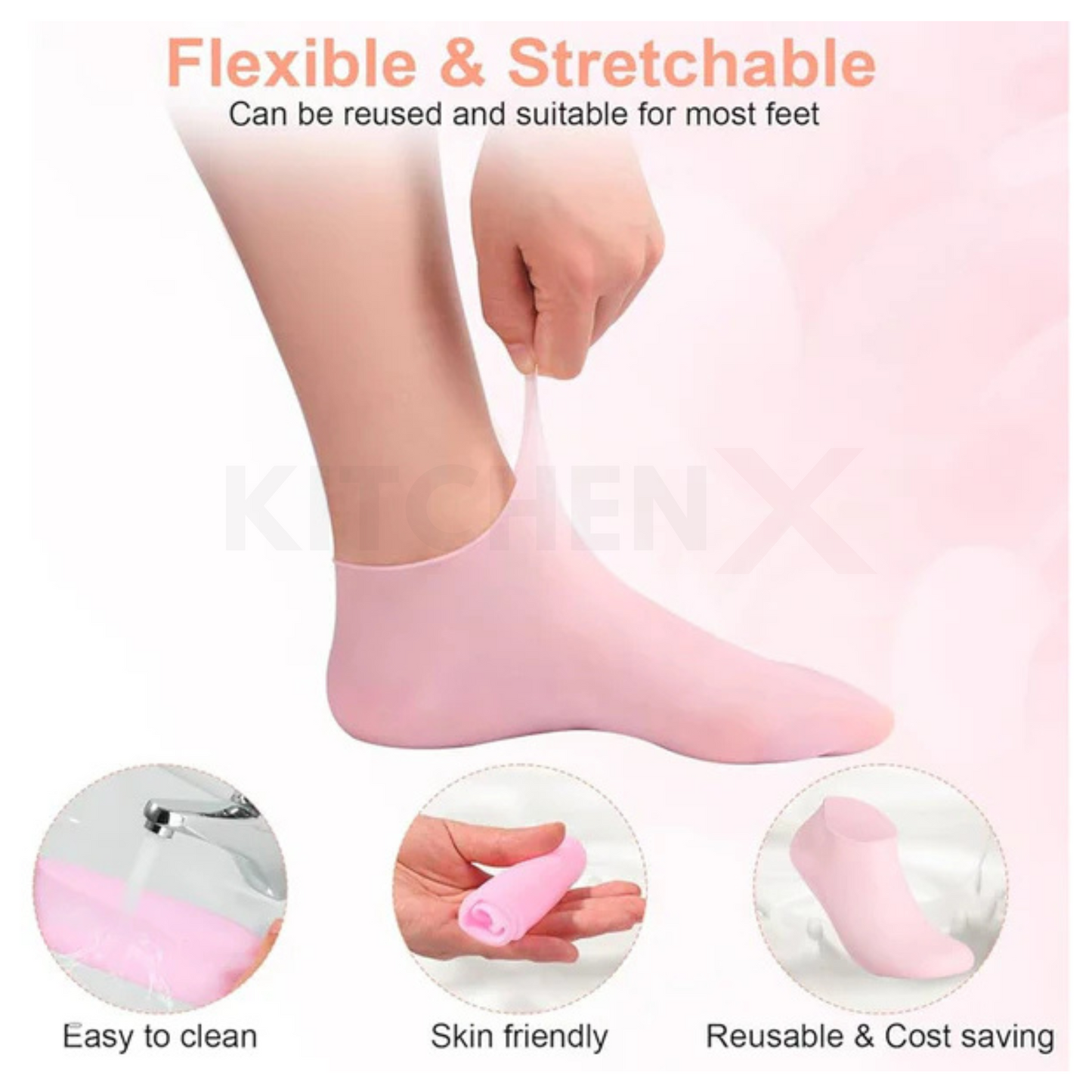 High Quality Silicone Moisturising Gel Socks
