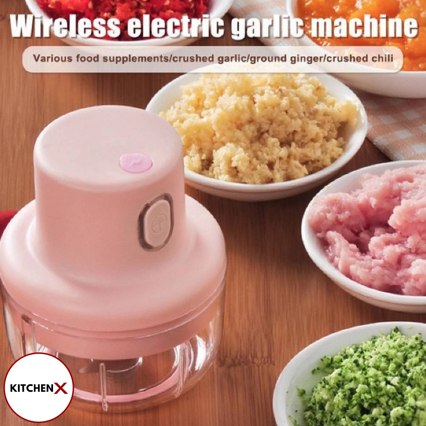 Rechargeable Electric Double Bowl Food Chopper (100 & 250ML)