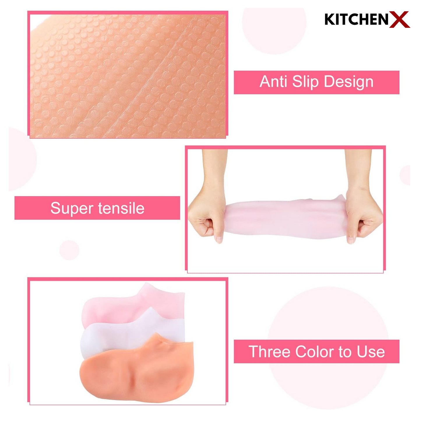 High Quality Silicone Moisturising Gel Socks