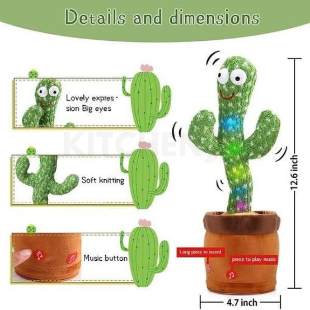 Dancing Cactus Toy with Music & Light