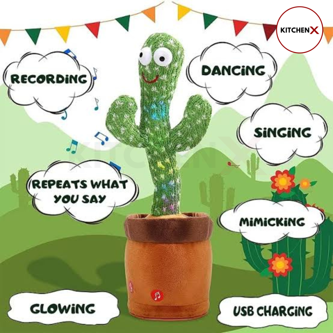 Dancing Cactus Toy with Music & Light