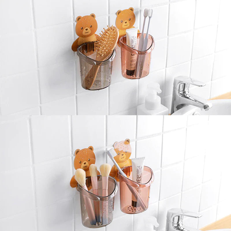 Bear Wall Mounted Toothbrush Holder