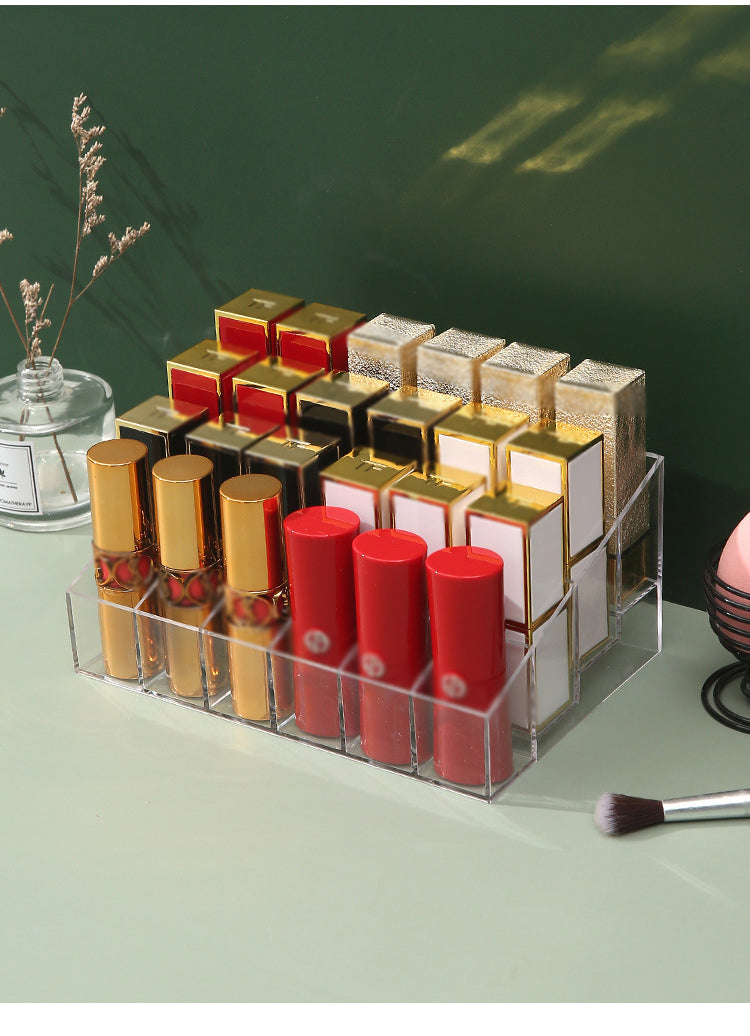 24 Grid Acrylic Lipstick/Cosmetic Organiser - (HIGH Quality)