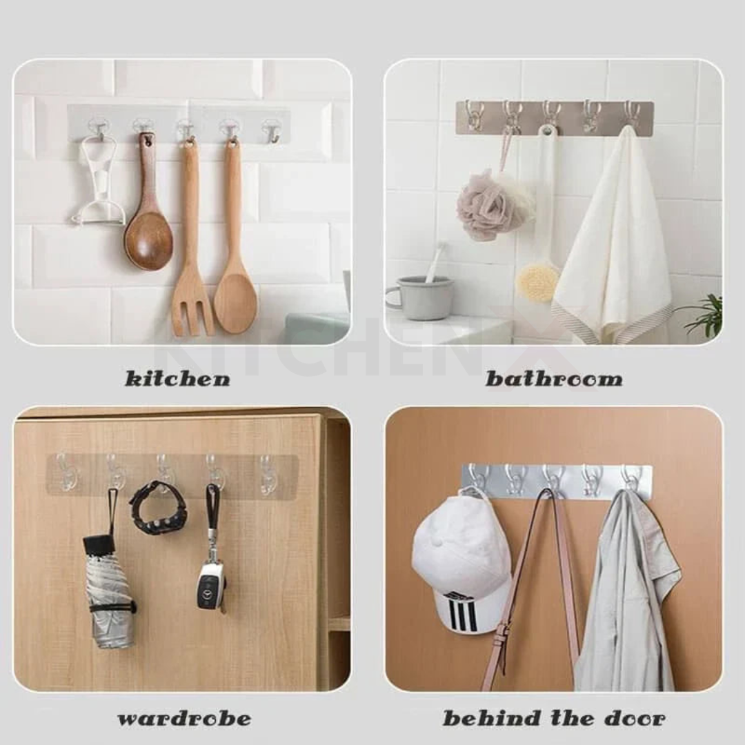 Self Adhesive Wall Mounted Hooks Strip