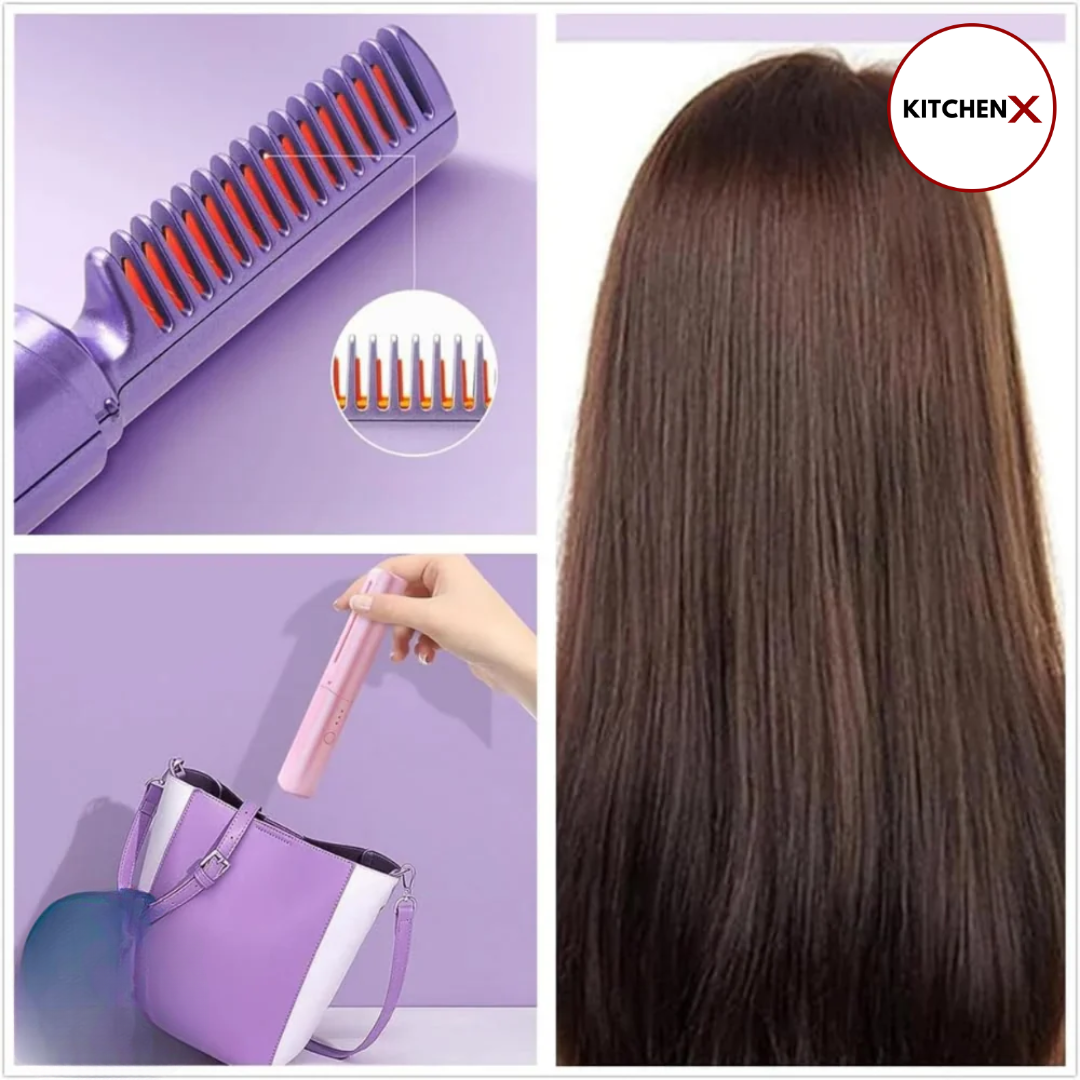 Wireless 2 in 1 Professional Hair Straightener Comb - (FREE Delivery)
