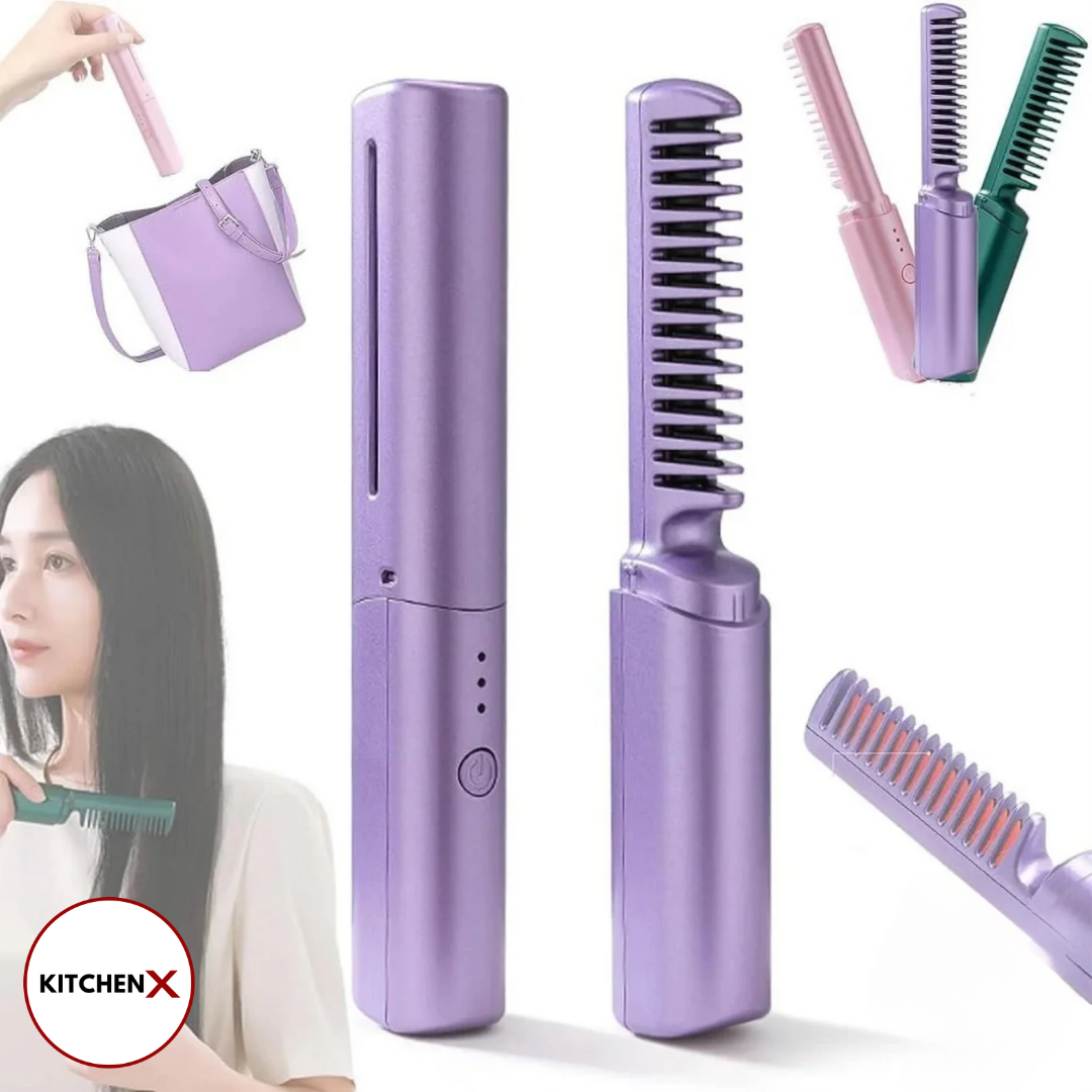 Wireless 2 in 1 Professional Hair Straightener Comb - (FREE Delivery)
