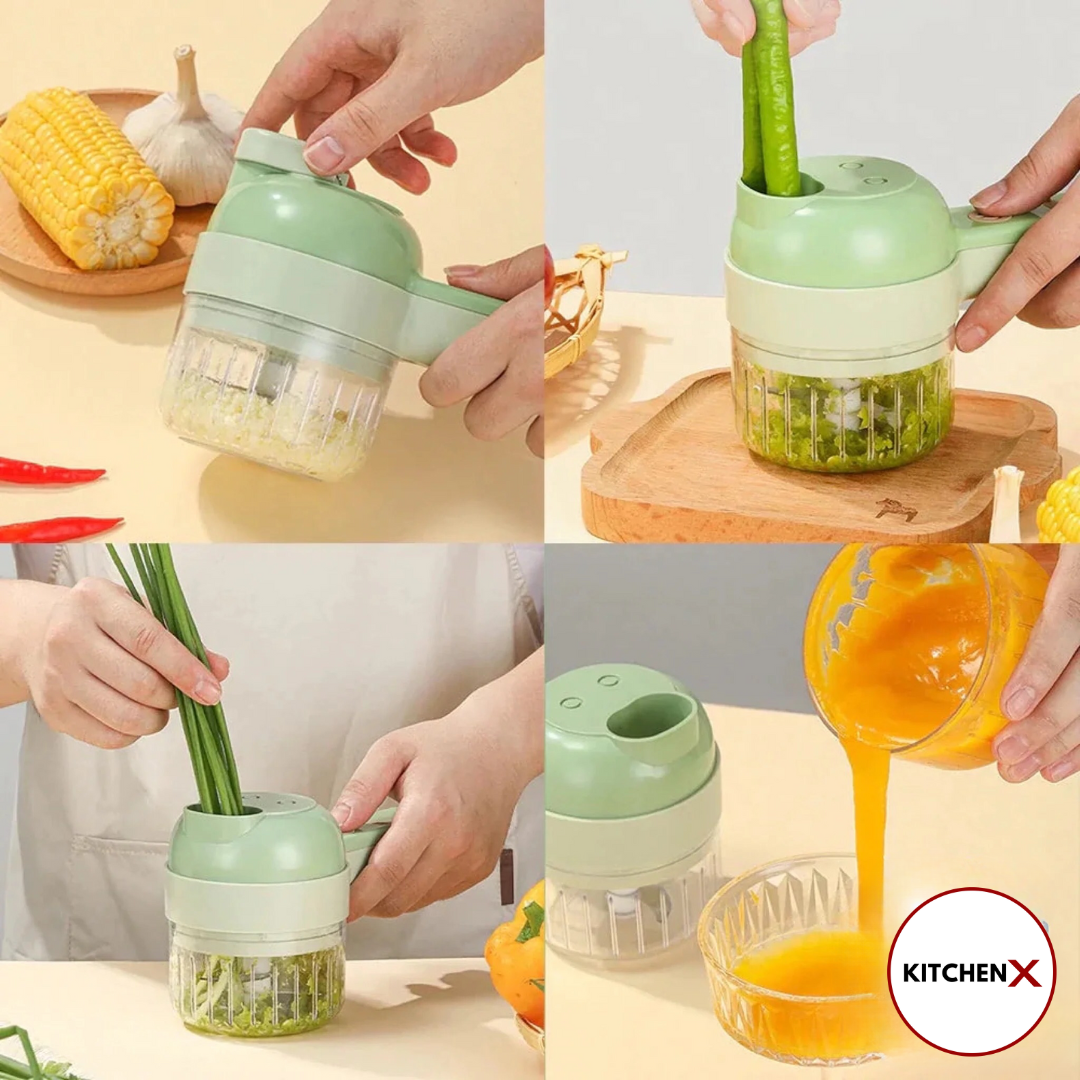4 in 1 Handheld Electric Vegetable Cutter (IMPORTED)