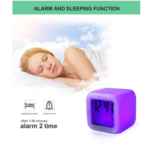 Colorful alarm clock LED