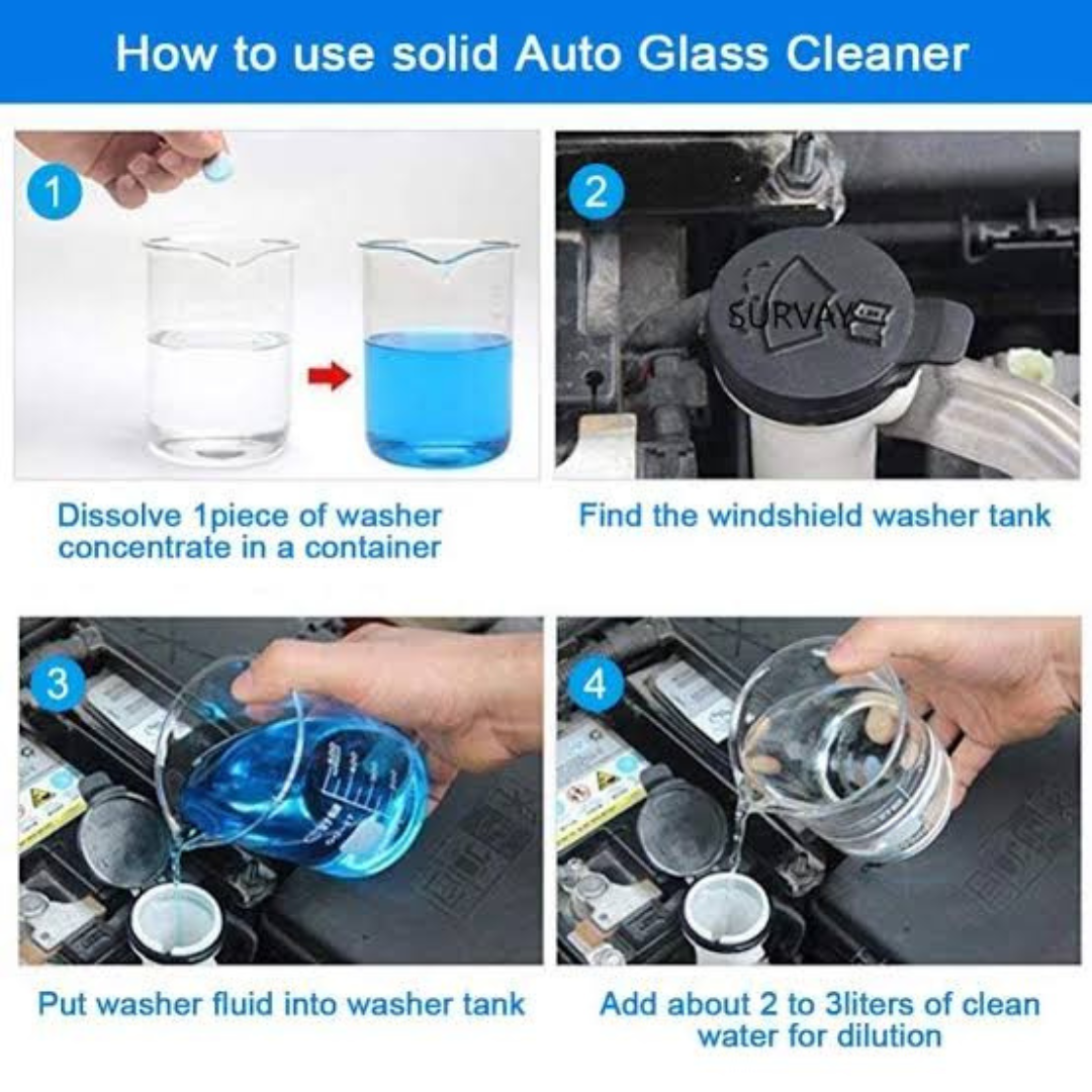 Car Windshield Window Glass Self Cleaning Tablets - (IMPORTED)