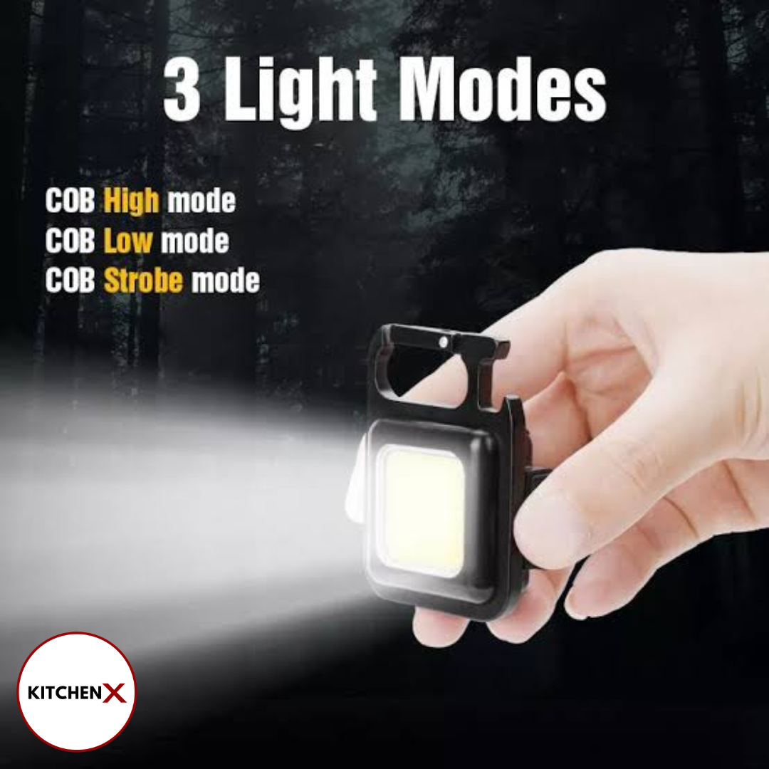 Multifunctional Keychain Rechargeable LED Light - (IMPORTED)