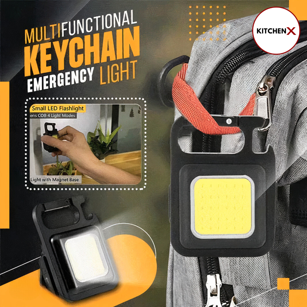 Multifunctional Keychain Rechargeable LED Light - (IMPORTED)