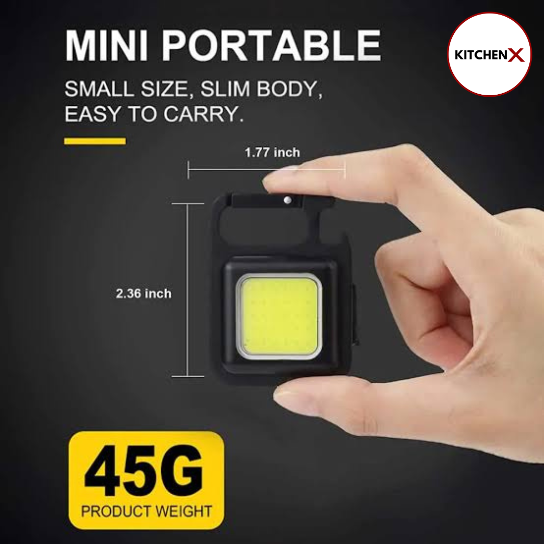 Multifunctional Keychain Rechargeable LED Light - (IMPORTED)
