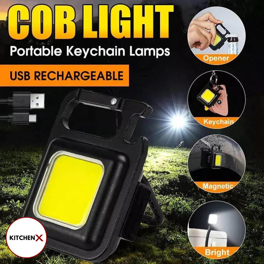Multifunctional Keychain Rechargeable LED Light - (IMPORTED)