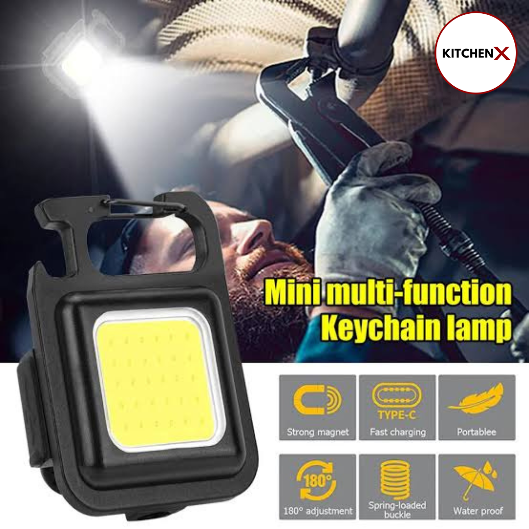Multifunctional Keychain Rechargeable LED Light - (IMPORTED)
