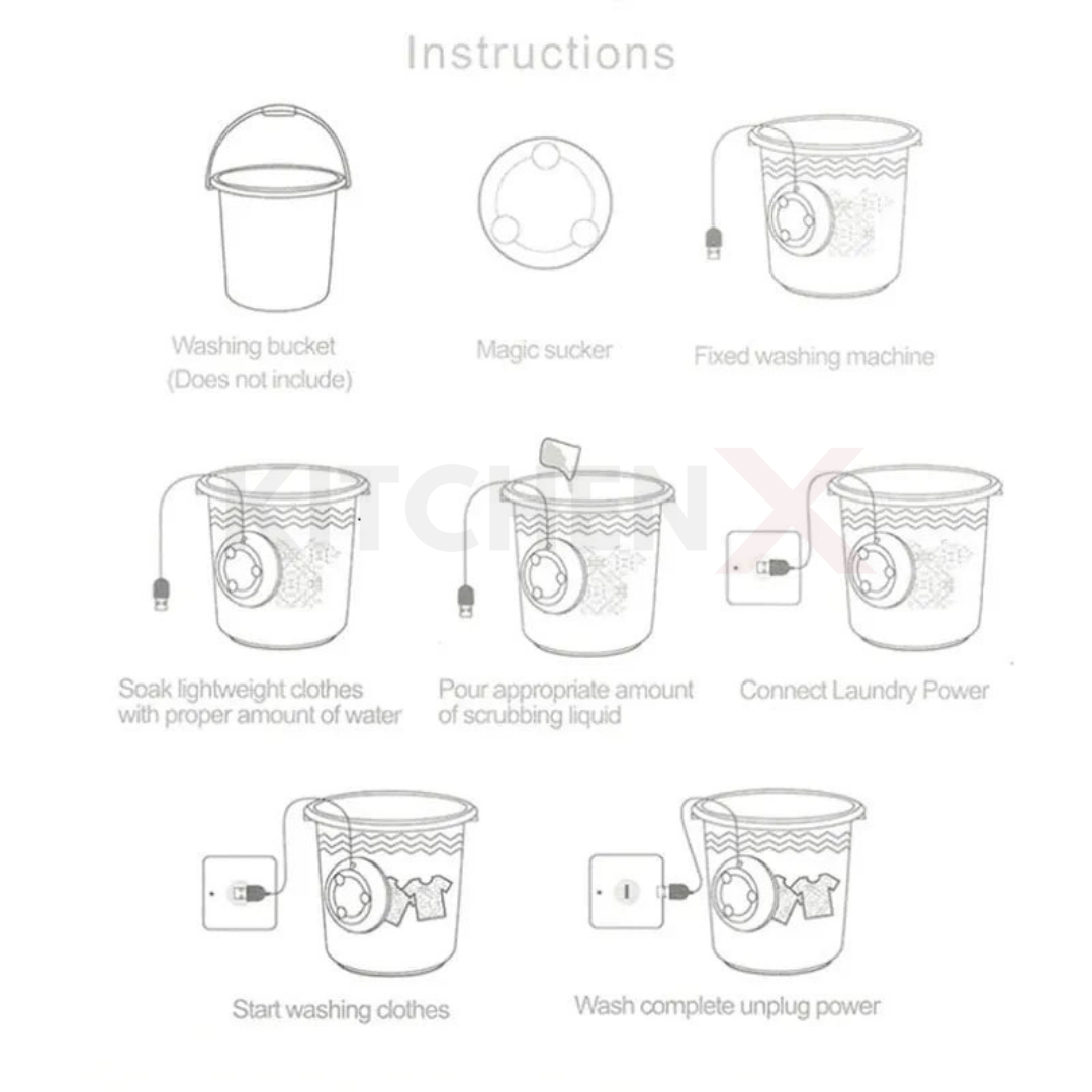 Portable Turbine Ultrasonic Washing Machine