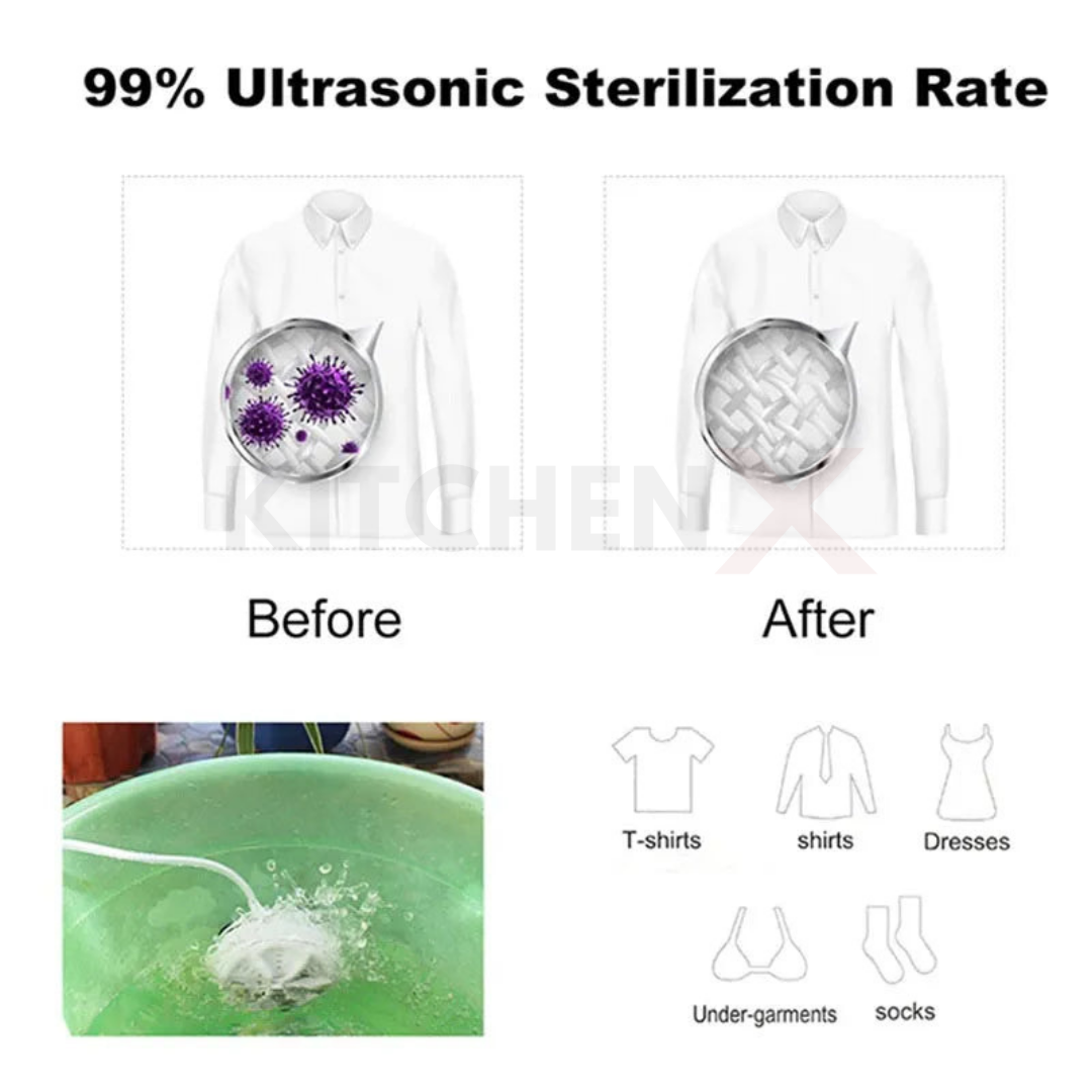 Portable Turbine Ultrasonic Washing Machine